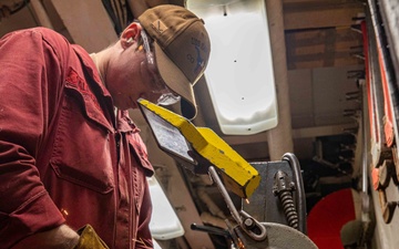 USS San Jacinto Hull Maintenance Technicians Welding