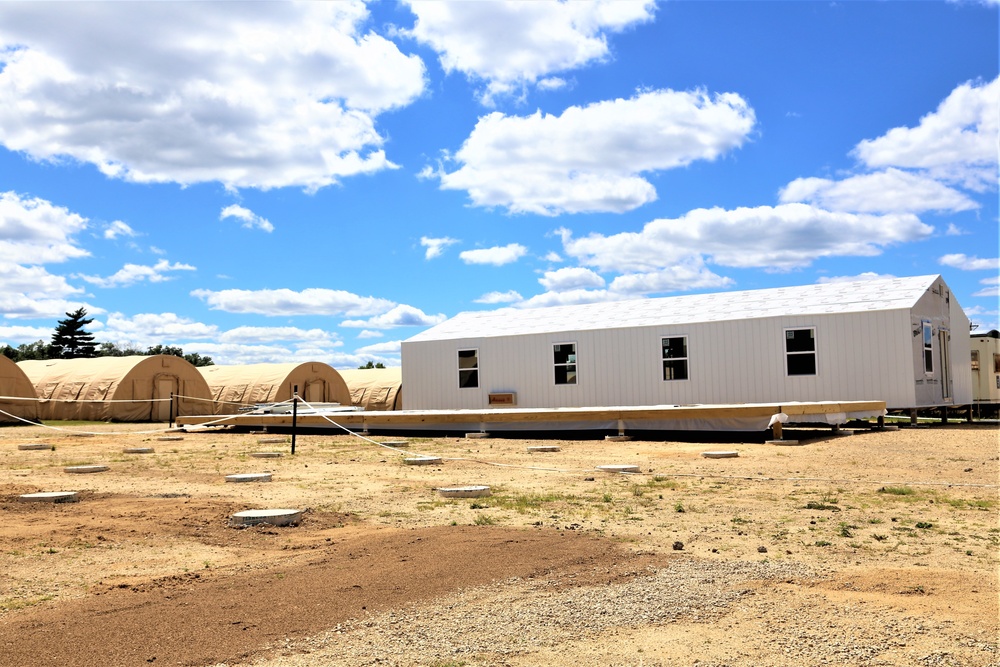 Troop project creating office buildings at Fort McCoy’s LSA Liberty sees work by multiple units