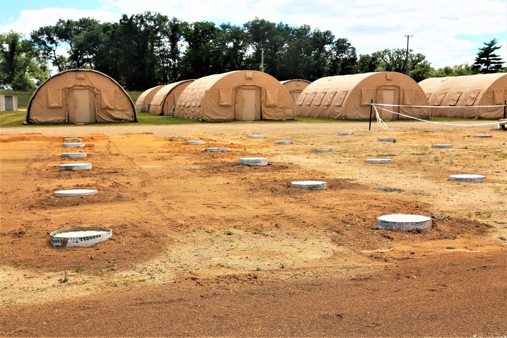 Troop project creating office buildings at Fort McCoy’s LSA Liberty sees work by multiple units