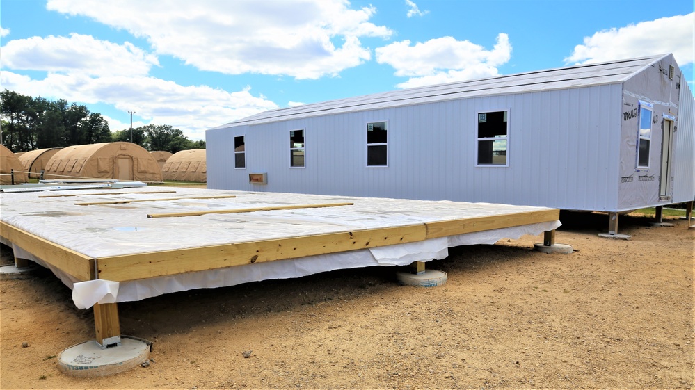 Troop project creating office buildings at Fort McCoy’s LSA Liberty sees work by multiple units
