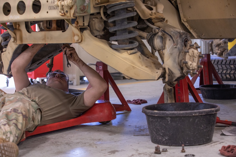 Army Reserve Soldier keeps vehicles operational