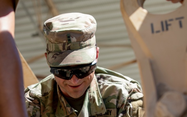 541st Division Sustainment Support Battalion, 1st Sustainment Brigade, 1st Infantry Division conducts vehicle maintenance at the rotational unit field maintenance area on Fort Irwin