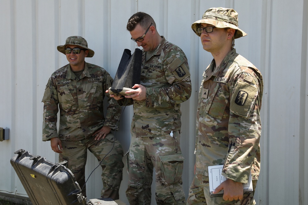 1-18 Cav soldiers practice operating RQ-11 Raven drone at JRTC