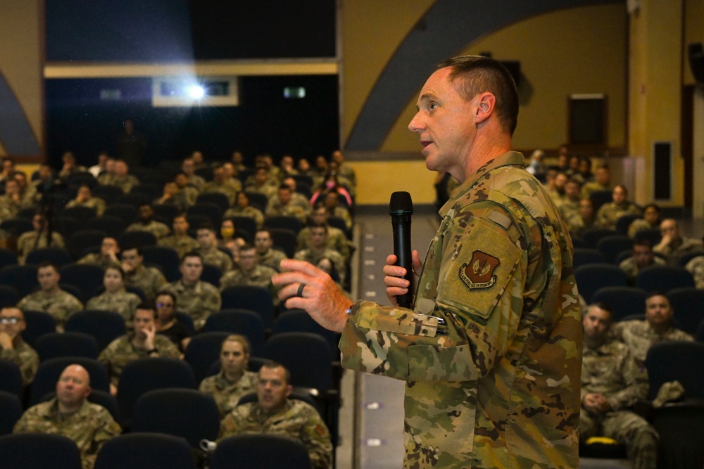 Brig. Gen. Clark’s First Commander’s Call at Aviano AB