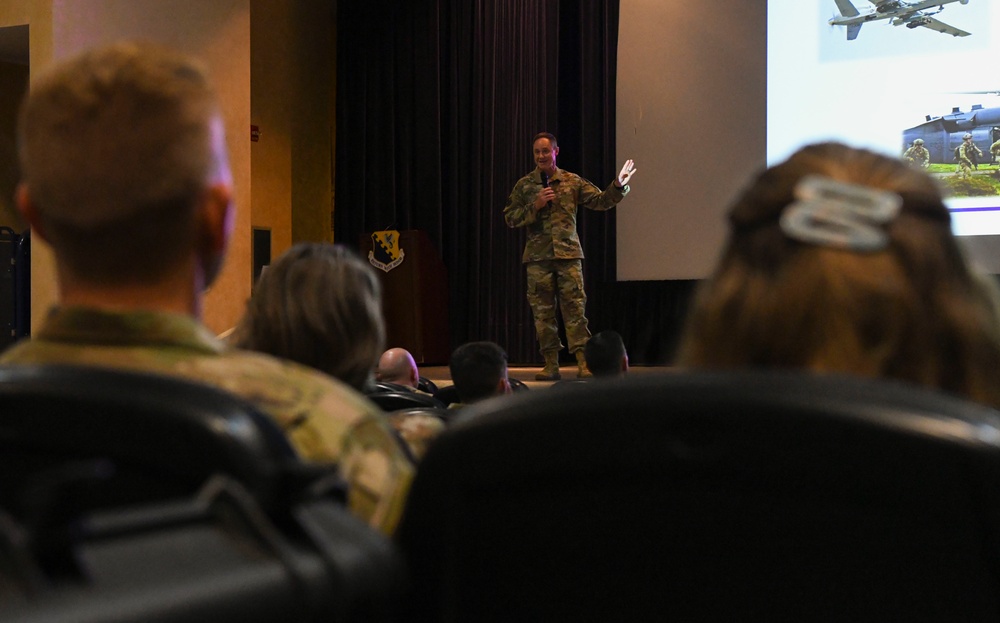 Brig. Gen. Clark's First Commander's Call at Aviano AB