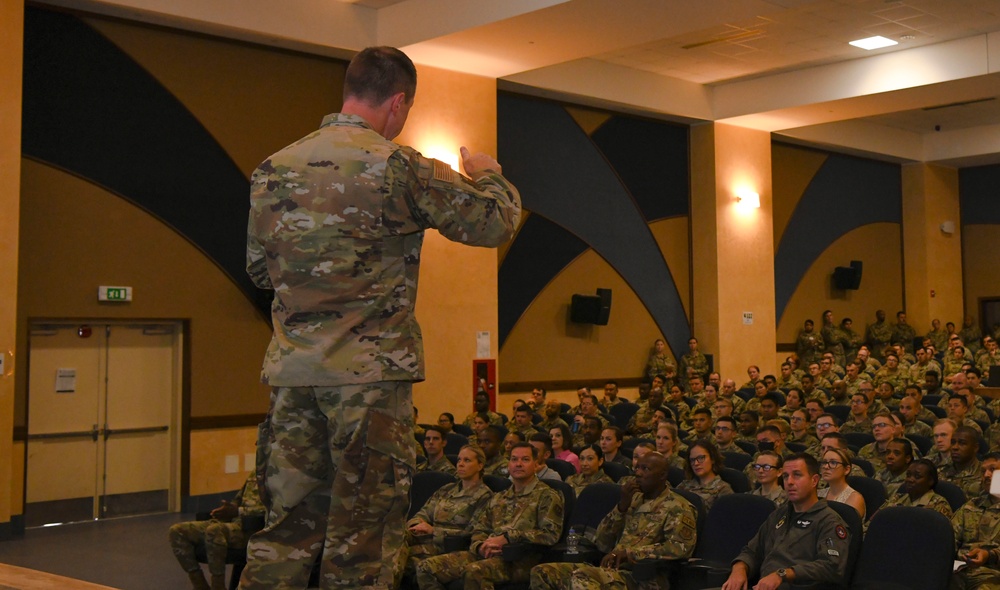 Brig. Gen. Clark’s First Commander’s Call at Aviano AB