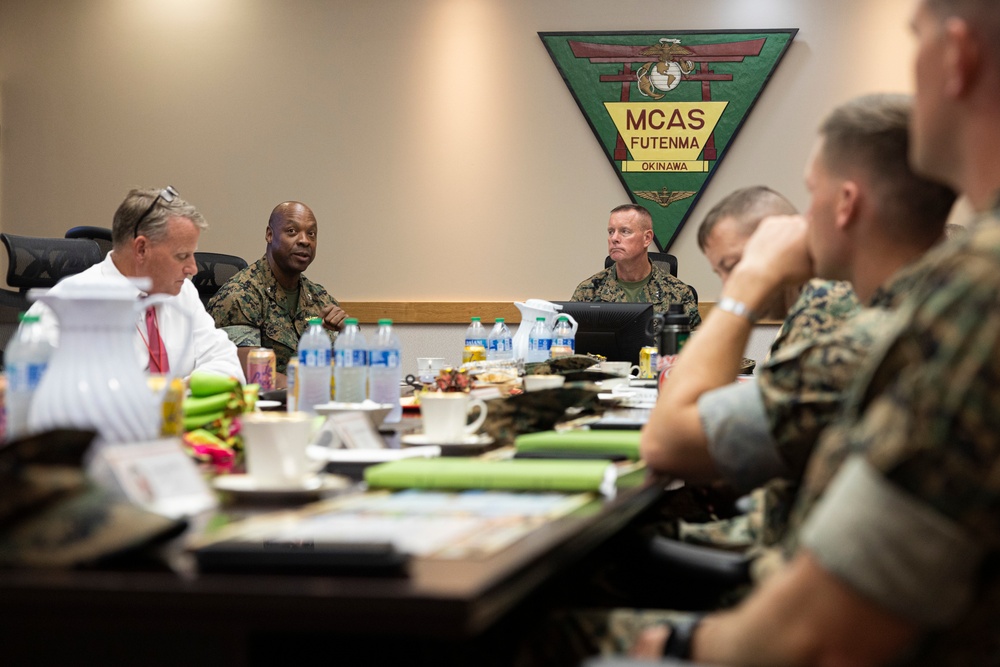 Maj. Gen. David W. Maxwell tours MCAS Futenma