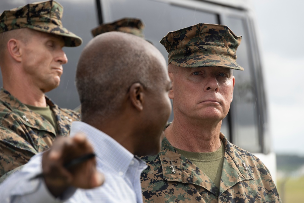 Maj. Gen. David W. Maxwell tours MCAS Futenma