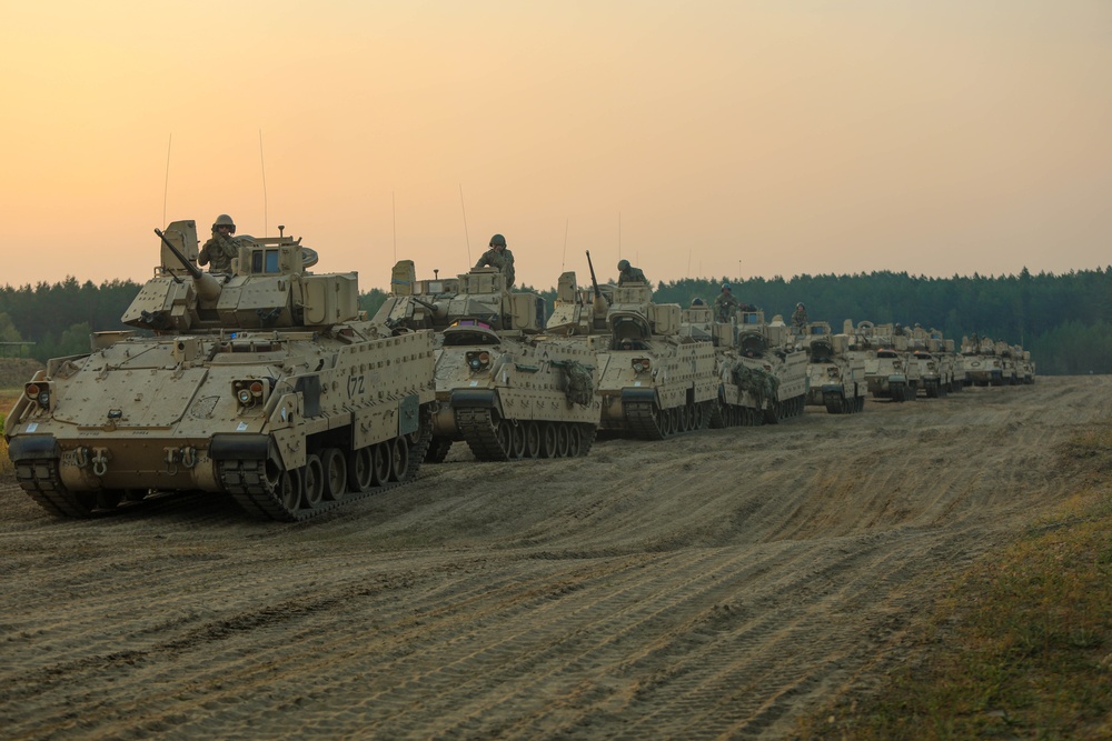 3rd Armored Brigade Combat Team, 1st Cavalry Division, Test Fire Bradley Fighting Vehicles