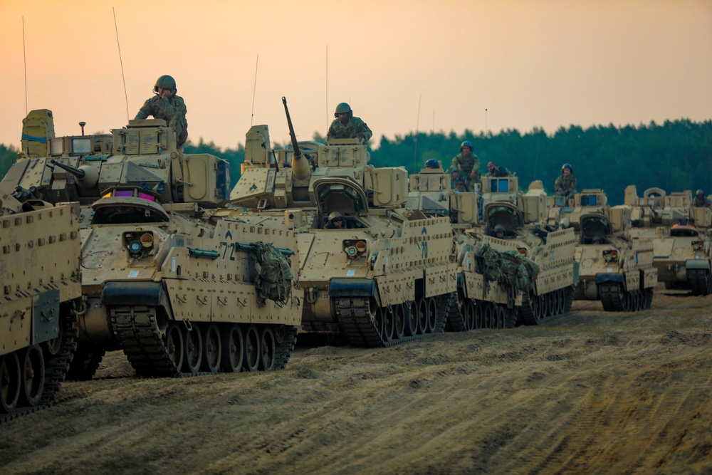 3rd Armored Brigade Combat Team, 1st Cavalry Division, Test Fire Bradley Fighting Vehicles