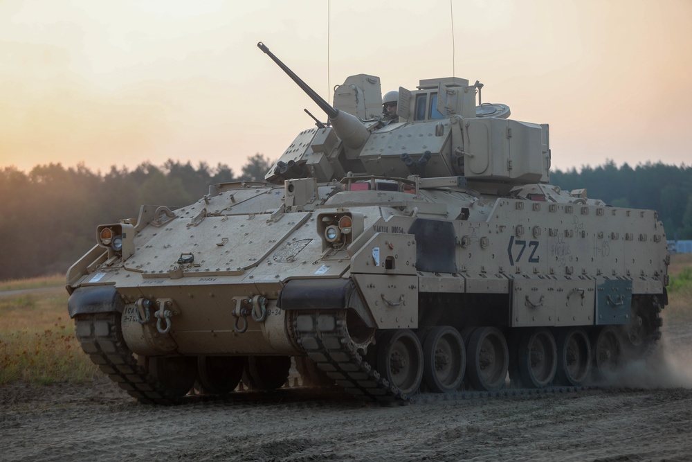 3rd Armored Brigade Combat Team, 1st Cavalry Division, Test Fire Bradley Fighting Vehicles