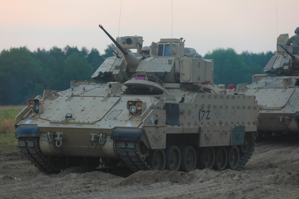 3rd Armored Brigade Combat Team, 1st Cavalry Division, Test Fire Bradley Fighting Vehicles