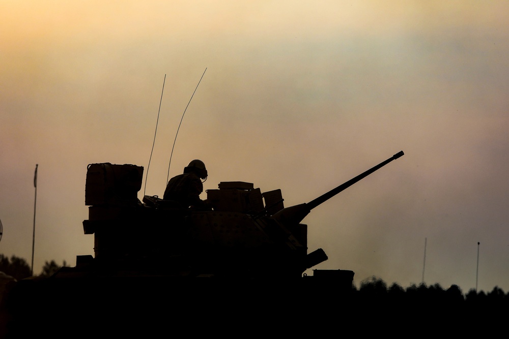 3rd Armored Brigade Combat Team, 1st Cavalry Division, Test Fire Bradley Fighting Vehicles
