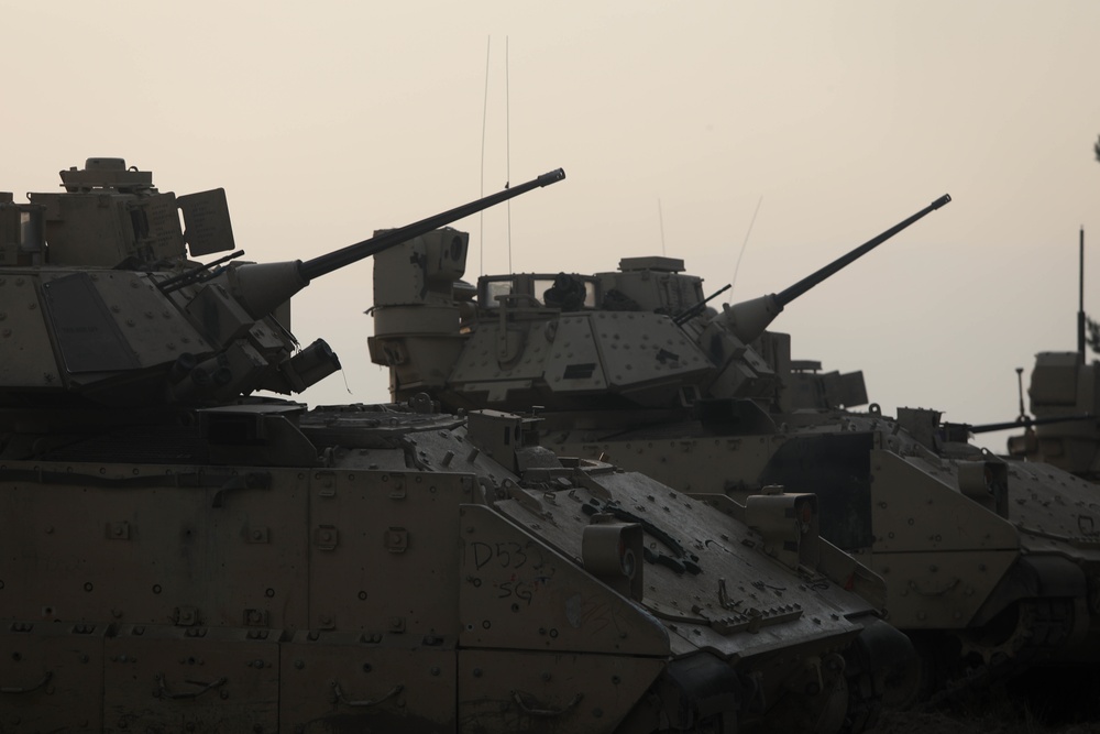 3rd Armored Brigade Combat Team, 1st Cavalry Division, Test Fire Bradley Fighting Vehicles