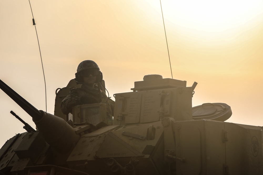 3rd Armored Brigade Combat Team, 1st Cavalry Division, Test Fire Bradley Fighting Vehicles