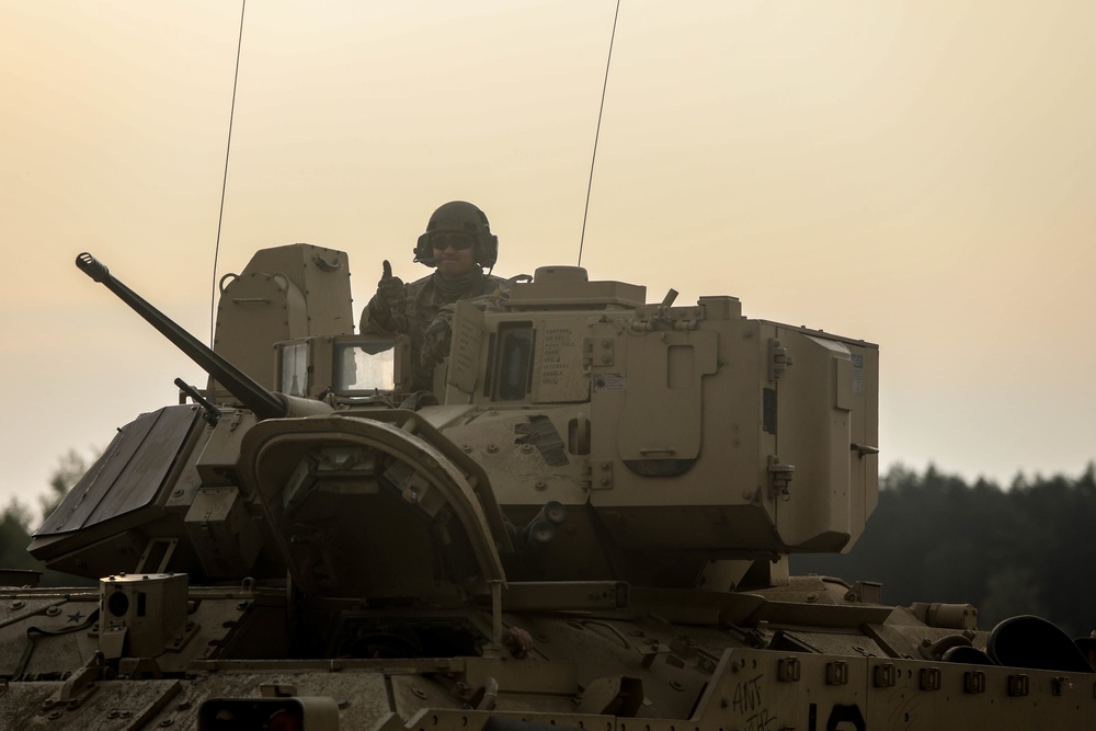 3rd Armored Brigade Combat Team, 1st Cavalry Division, Test Fire Bradley Fighting Vehicles