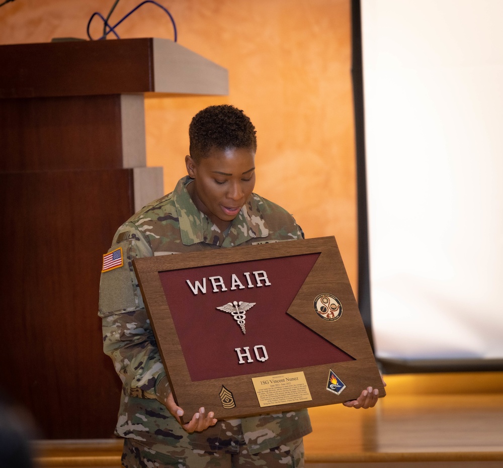 1SG Vincent Nunez relinquished responsibility of Headquarters ceremony