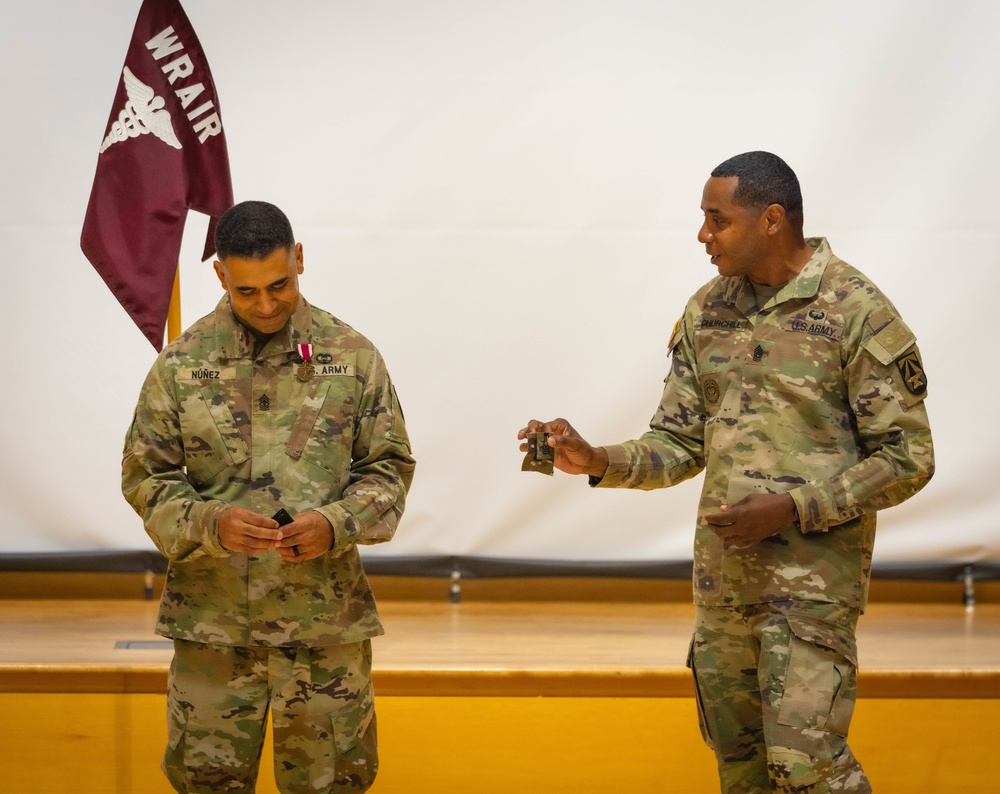 1SG Vincent Nunez relinquished responsibility of Headquarters ceremony