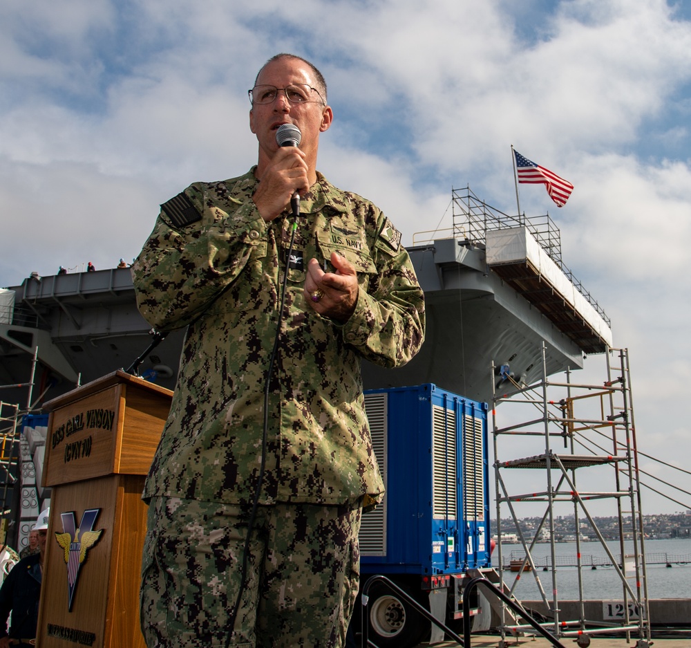 USS Carl Vinson Capt. Addresses the crew