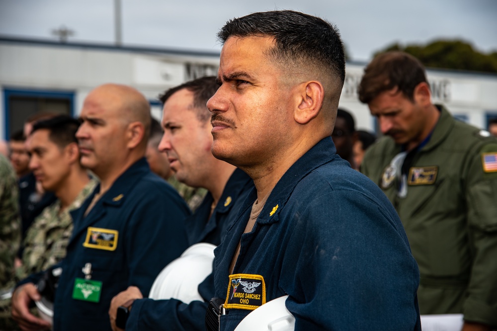 On Officer attends an all-hands call