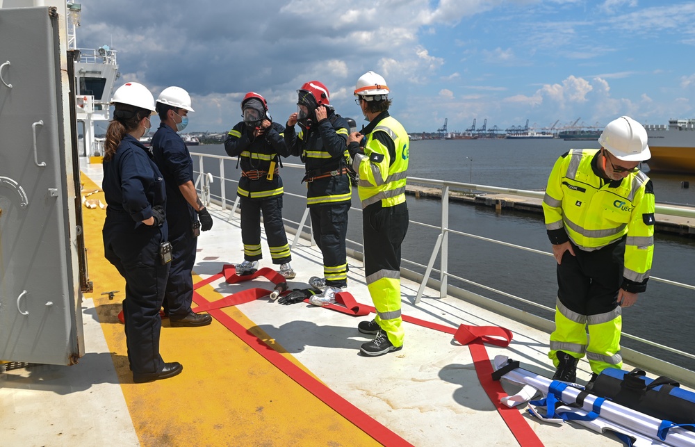 Coast Guard examines LNG car carrier