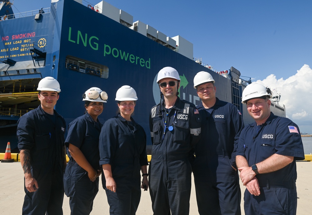 Coast Guard examines LNG car carrier