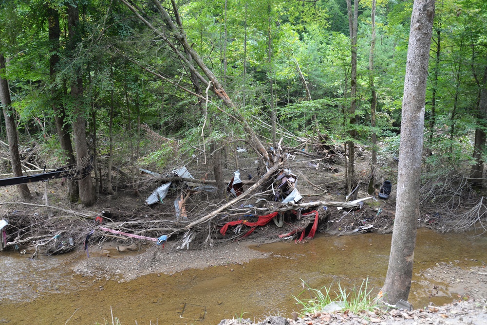 Debris and damage left behind from Eastern KY flood