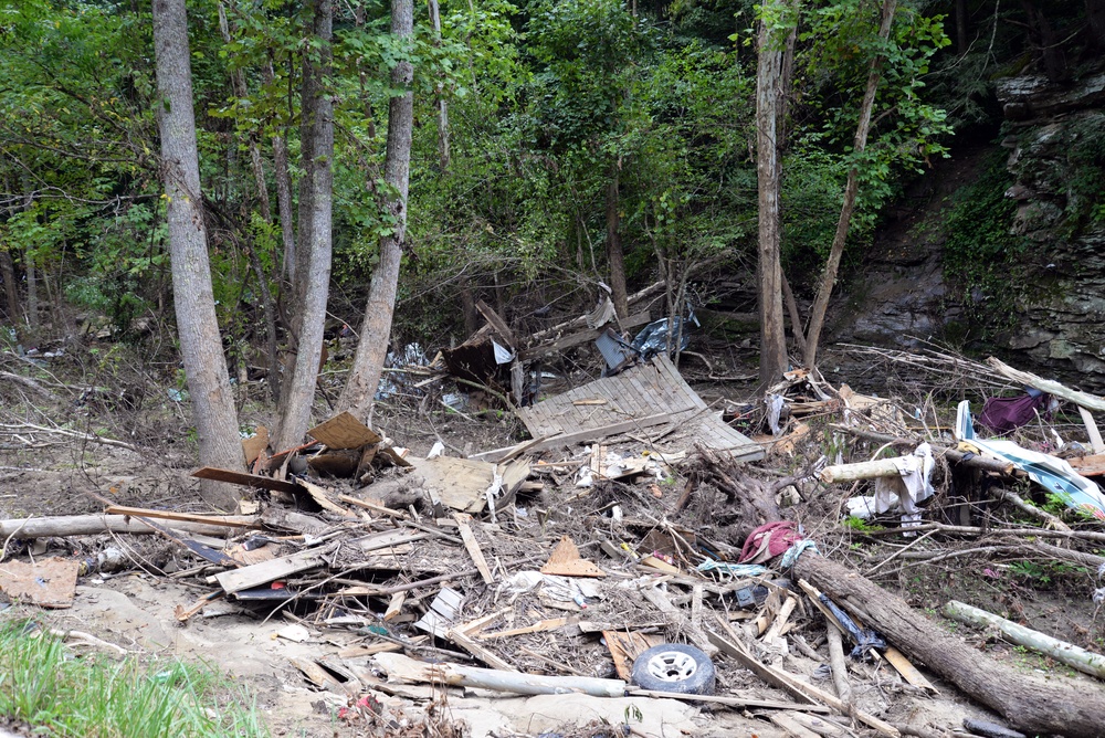 Debris and damage left behind from Eastern KY flood