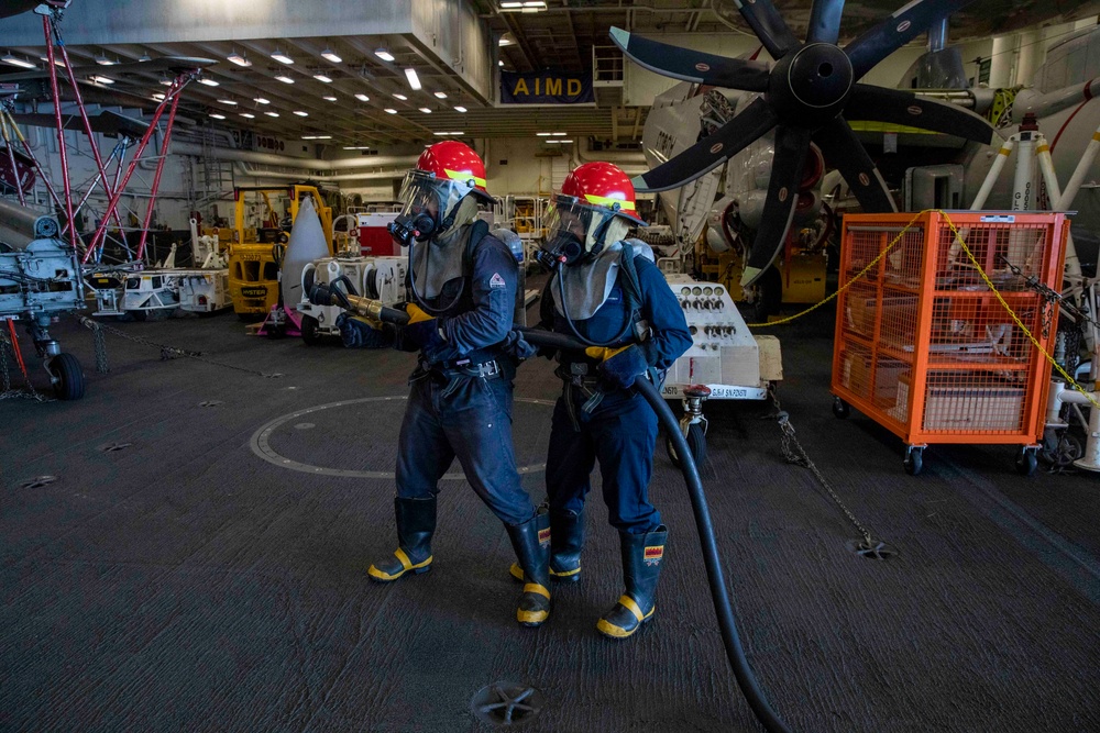 Daily operations aboard USS George H.W. Bush (CVN 77)