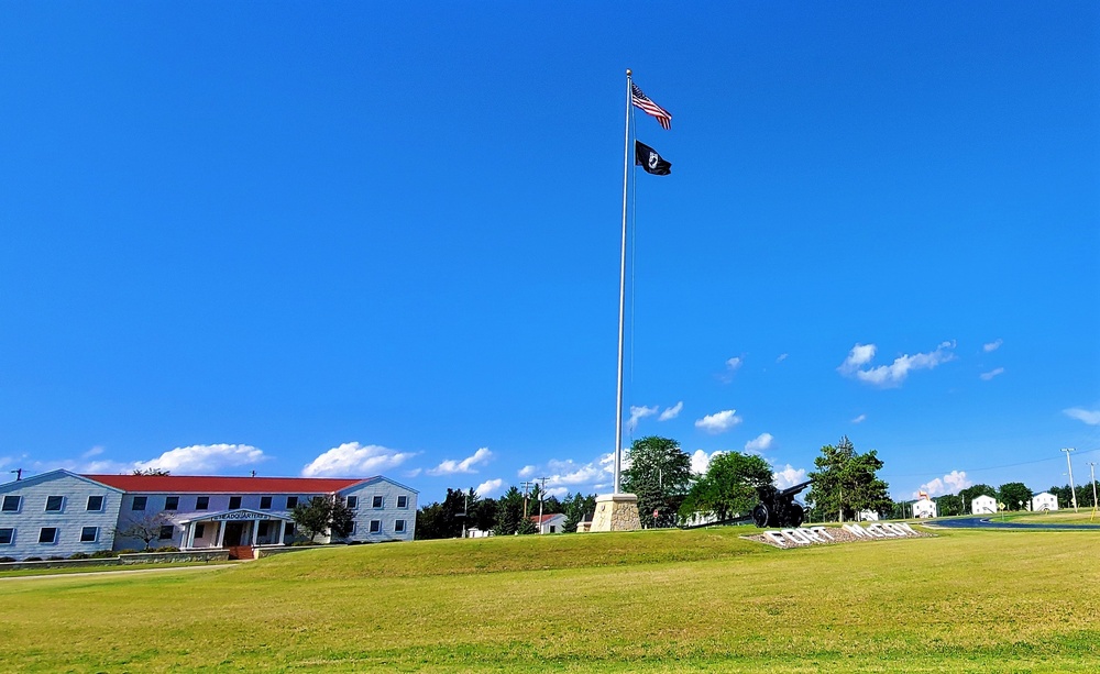 American Flag and Fort McCoy