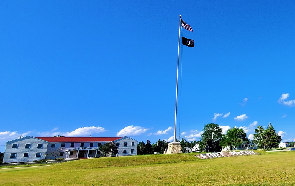 American Flag and Fort McCoy