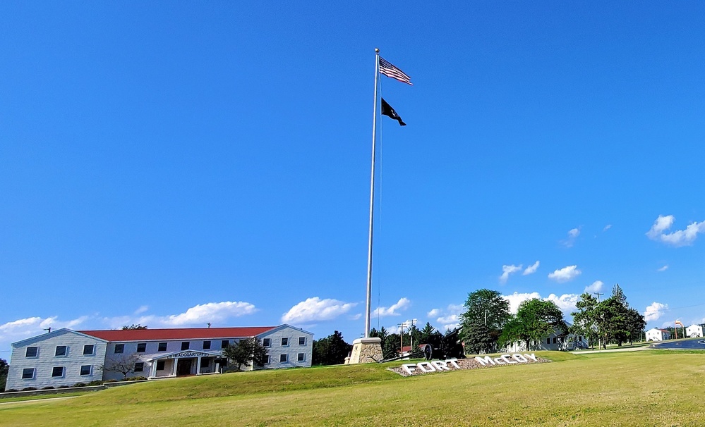 American Flag and Fort McCoy