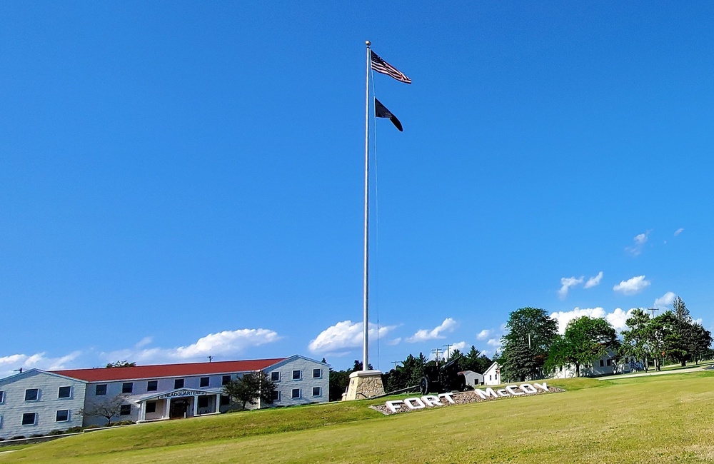 American Flag and Fort McCoy