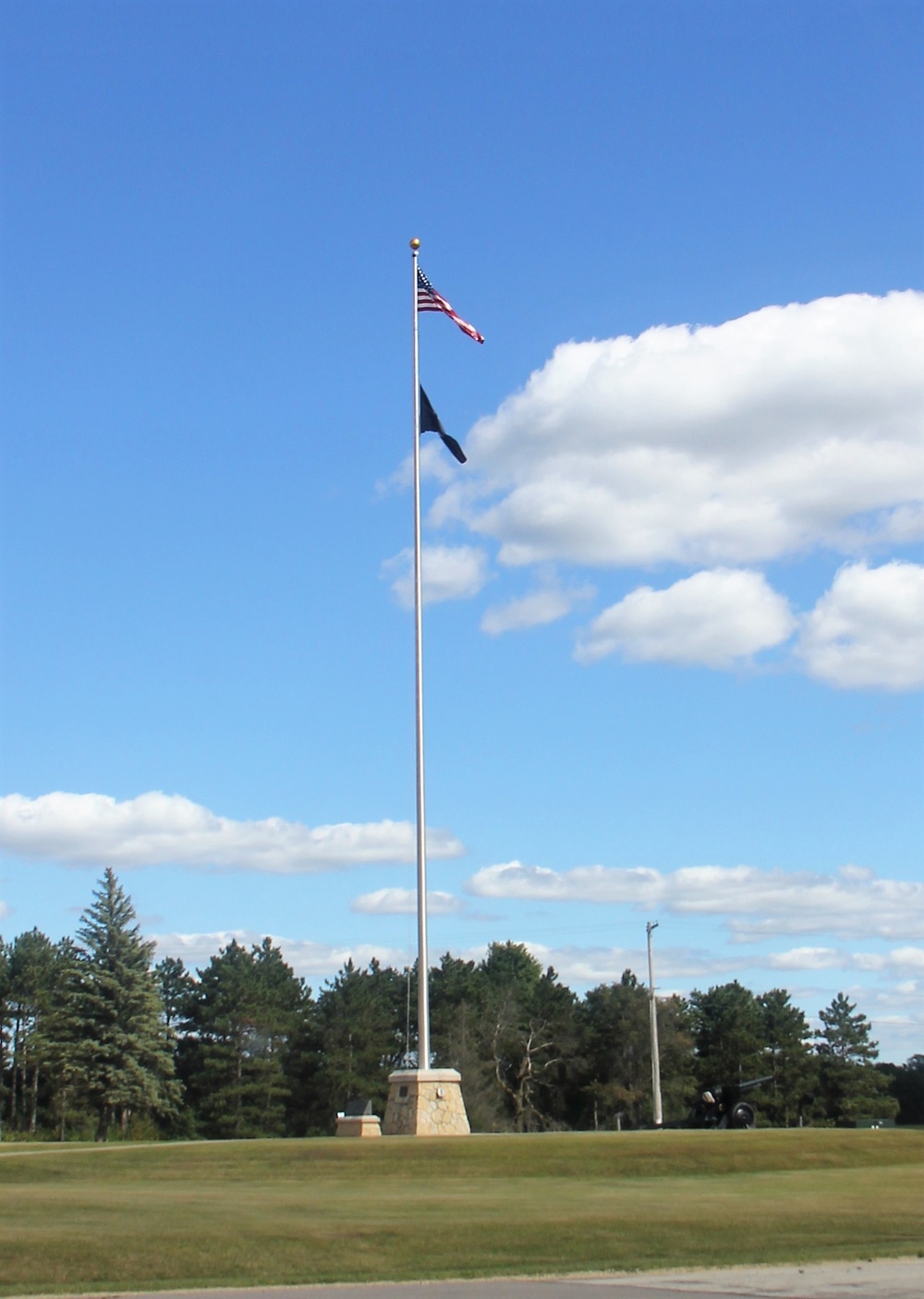 American Flag and Fort McCoy