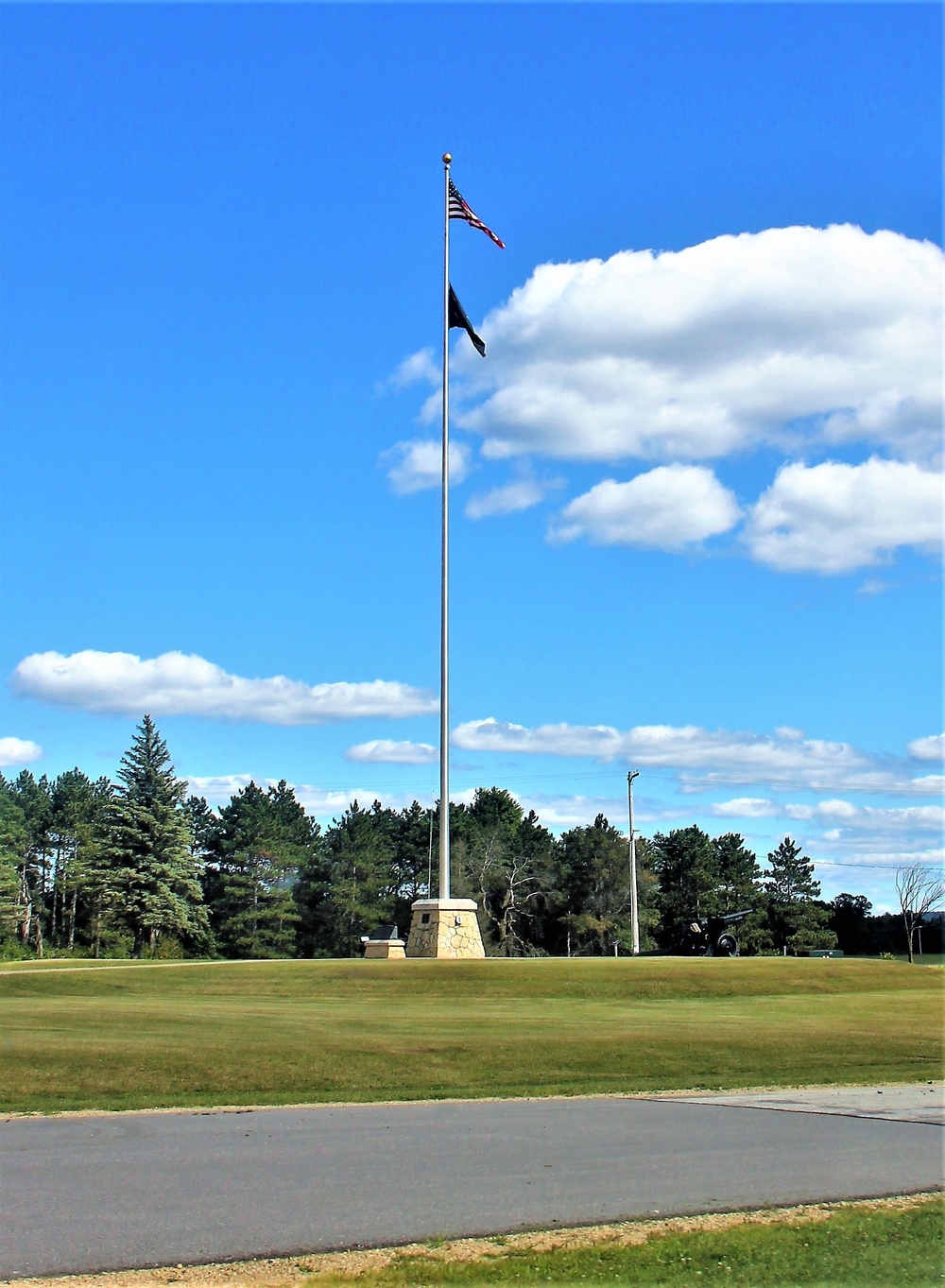 American Flag and Fort McCoy