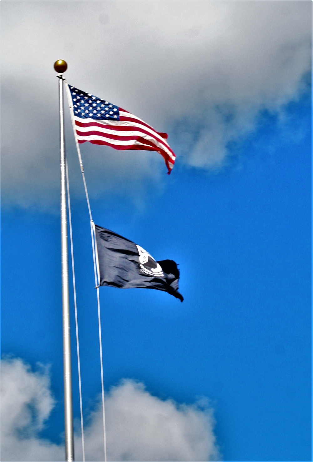 American Flag and Fort McCoy