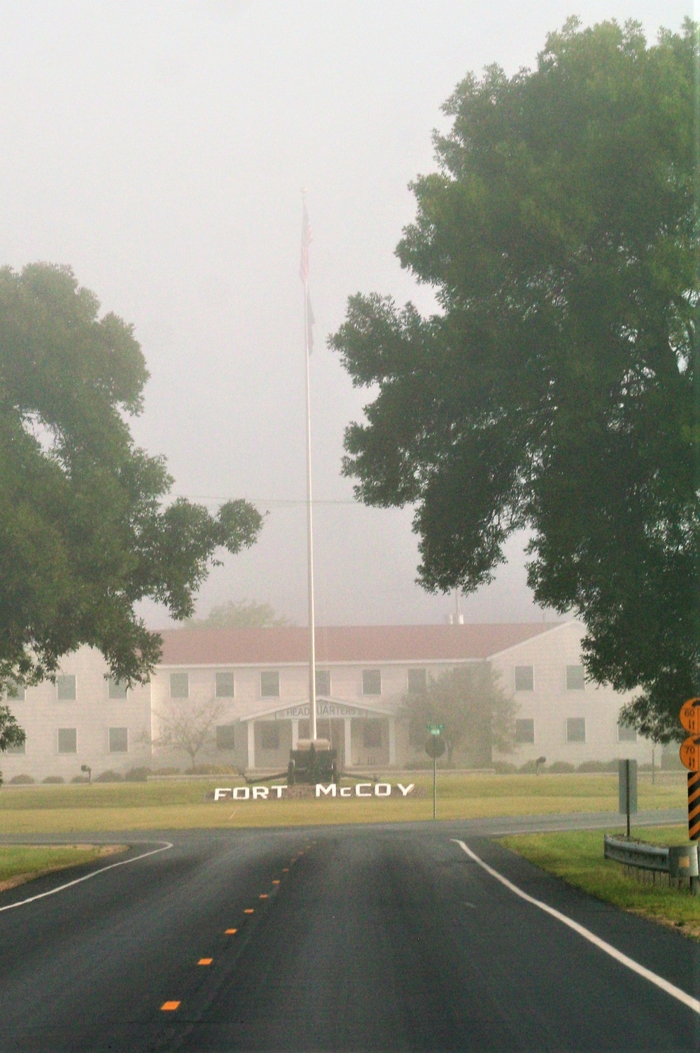 American Flag and Fort McCoy