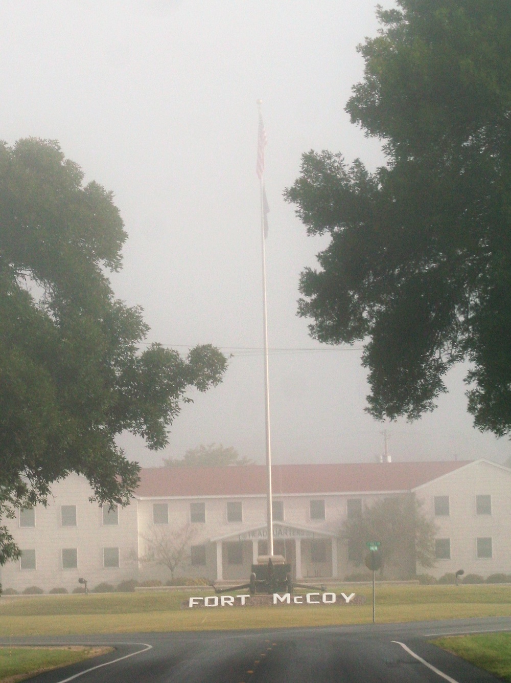 American Flag and Fort McCoy