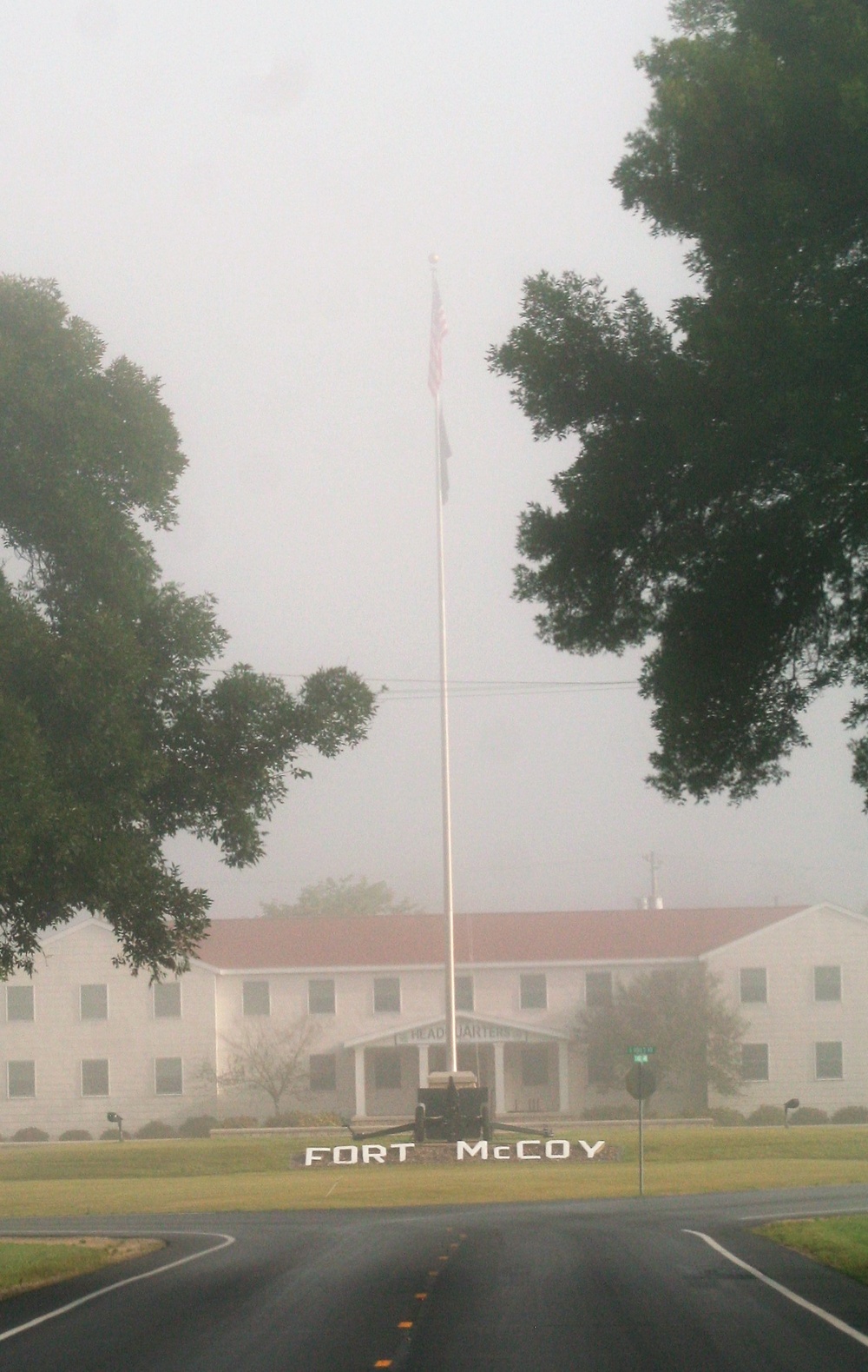 American Flag and Fort McCoy