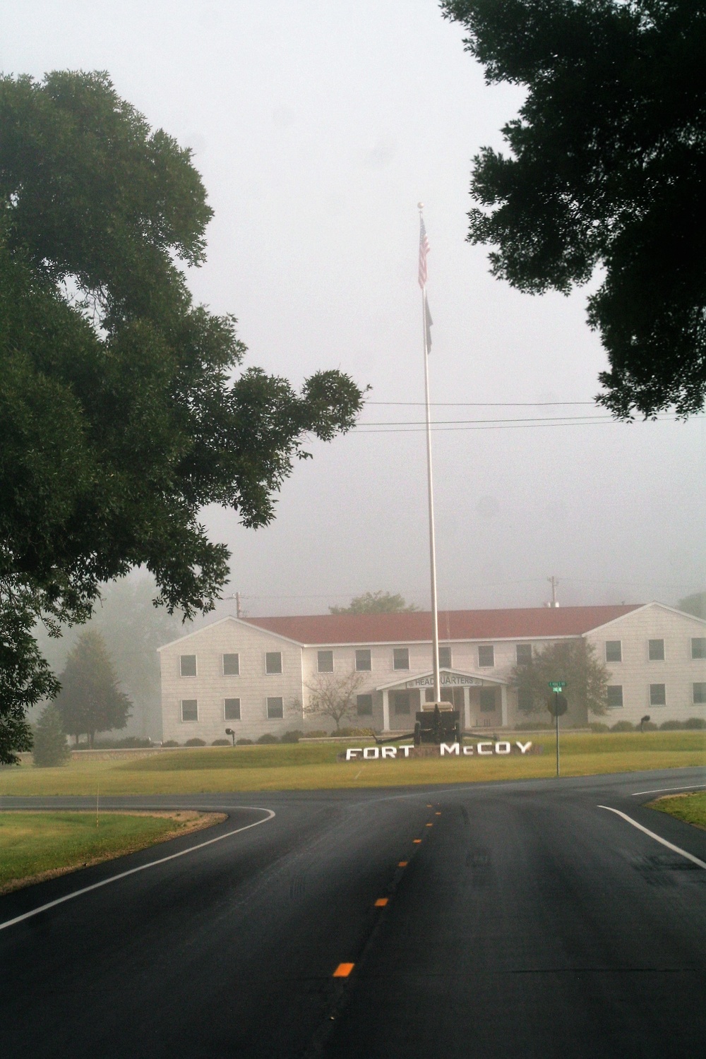 American Flag and Fort McCoy