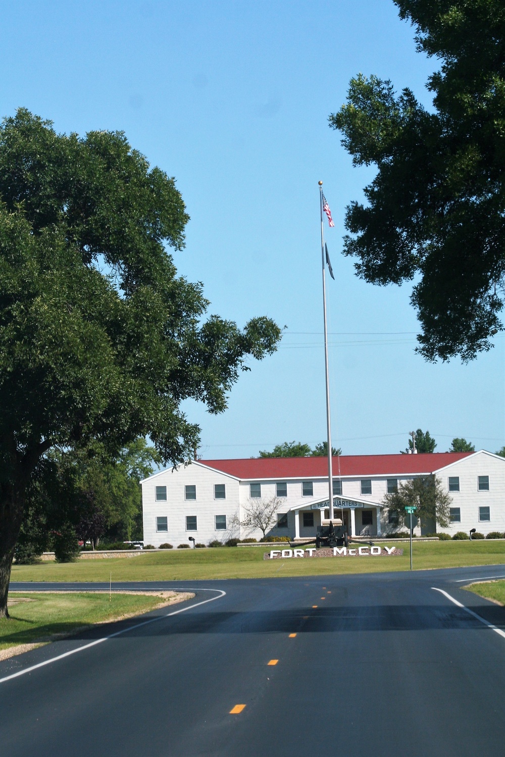 American Flag and Fort McCoy