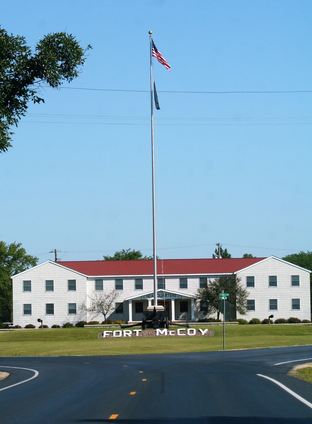 American Flag and Fort McCoy