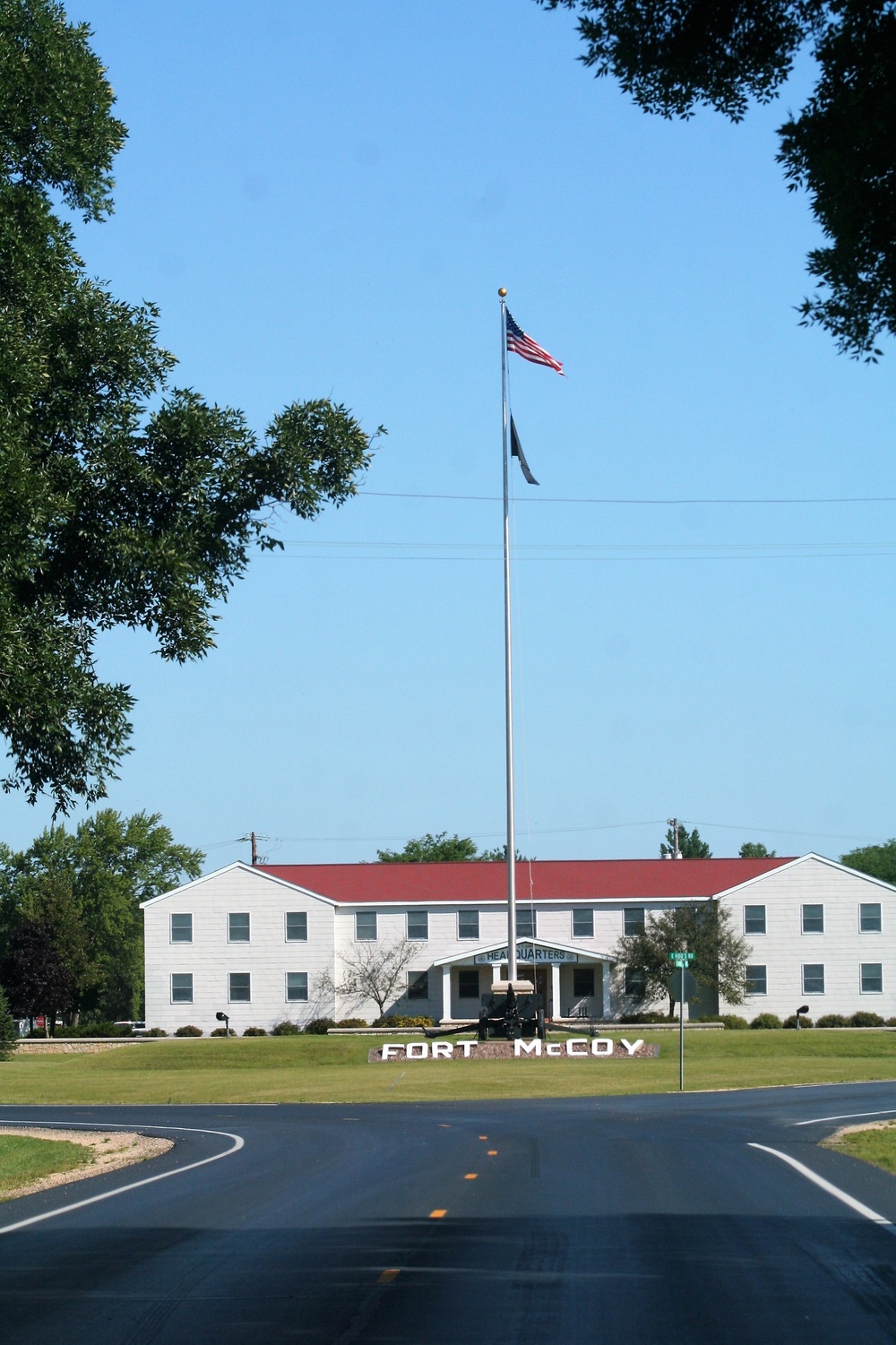 American Flag and Fort McCoy