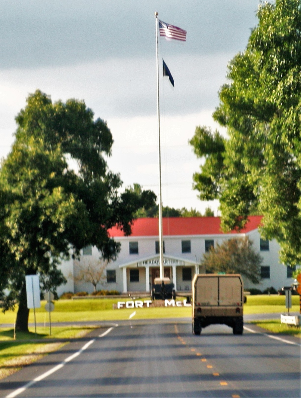 American Flag and Fort McCoy