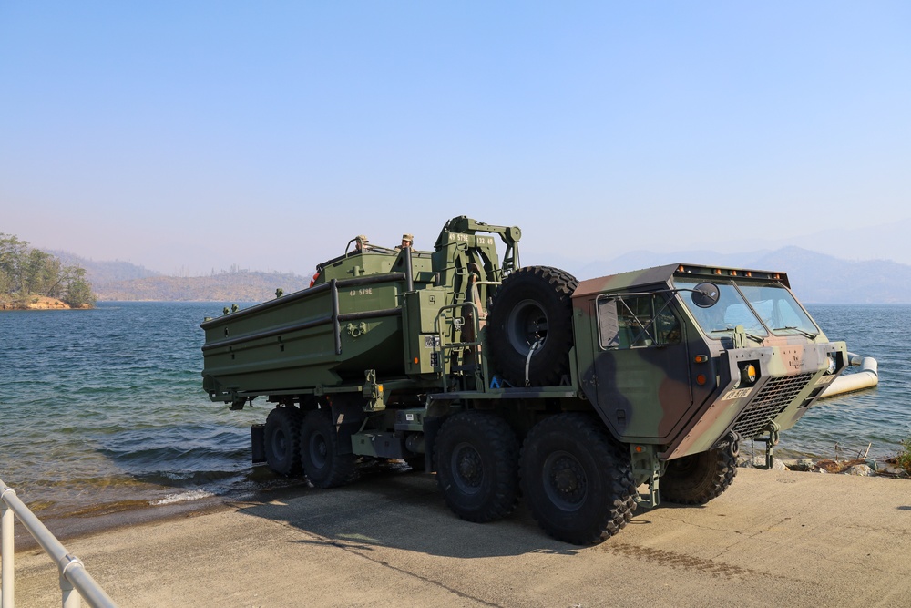 132nd Multi-Role Bridge Company builds bridges at Whiskeytown Lake