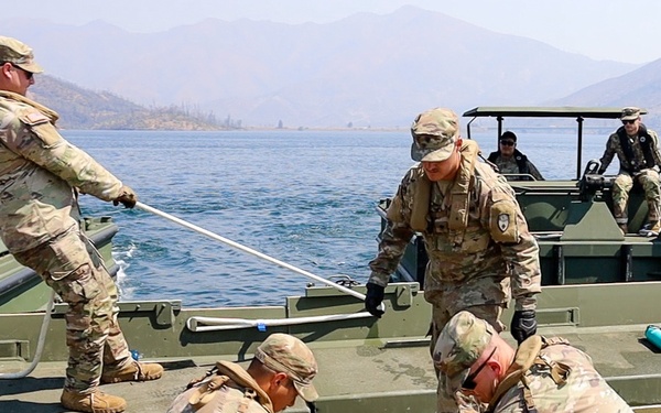 132nd Multi-Role Bridge Company builds bridges at Whiskeytown Lake