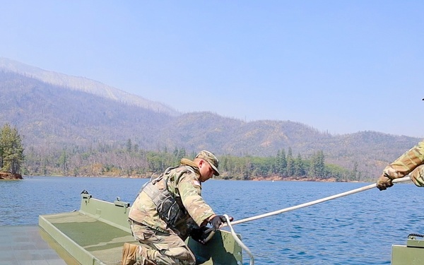 132nd Multi-Role Bridge Company builds bridges at Whiskeytown Lake