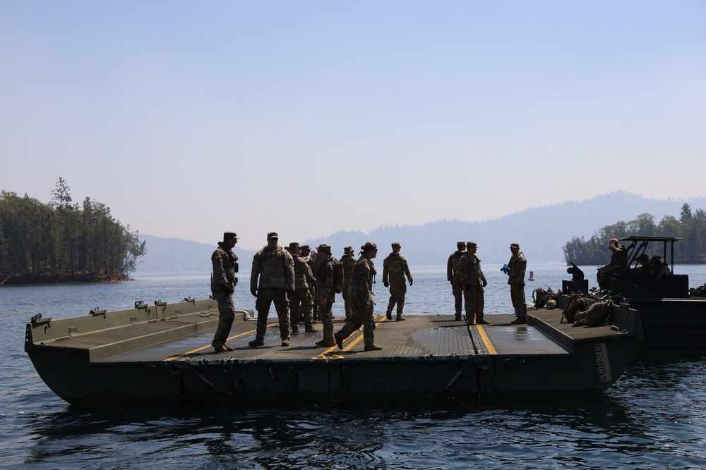 132nd Multi-Role Bridge Company builds bridges at Whiskeytown Lake