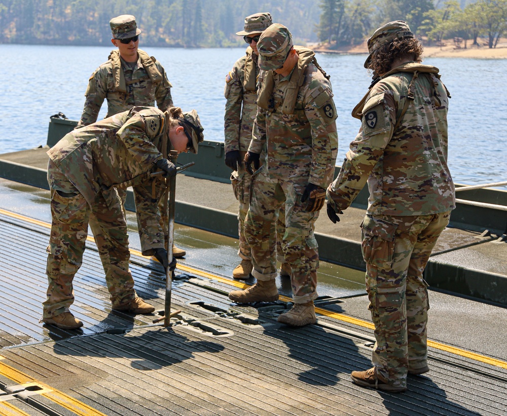 132nd Multi-Role Bridge Company builds bridges at Whiskeytown Lake