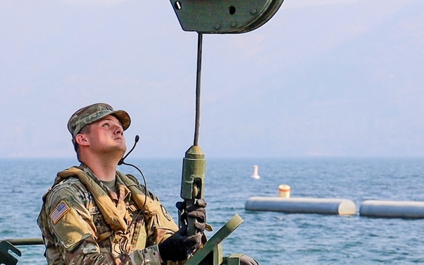 132nd Multi-Role Bridge Company builds bridges at Whiskeytown Lake